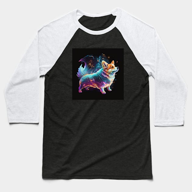 Mystical Welsh Corgi Baseball T-Shirt by Star Scrunch